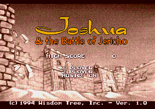 Joshua and The Battle of Jericho Title Screen